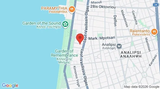 Apartments for rent i Thessaloniki - kort over placeringen