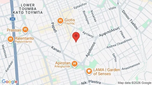 Apartments for rent i Thessaloniki - kort over placeringen
