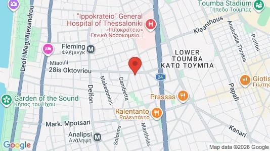 Apartments for rent i Thessaloniki - kort over placeringen