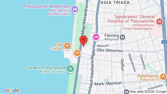 Apartments for rent i Thessaloniki - kort over placeringen