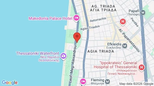 Apartments for rent i Thessaloniki - kort over placeringen