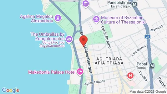 Apartments for rent i Thessaloniki - kort over placeringen