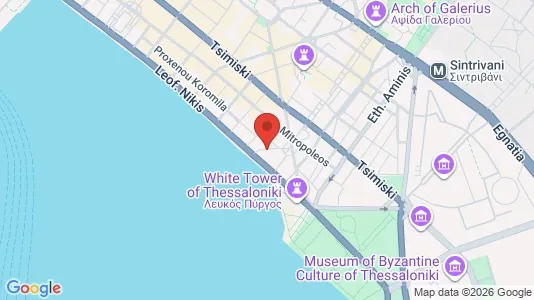 Apartments for rent i Thessaloniki - kort over placeringen