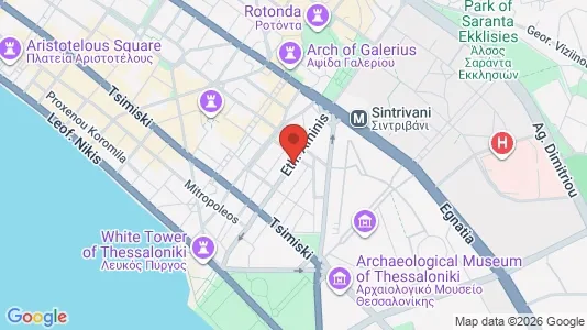 Apartments for rent i Thessaloniki - kort over placeringen