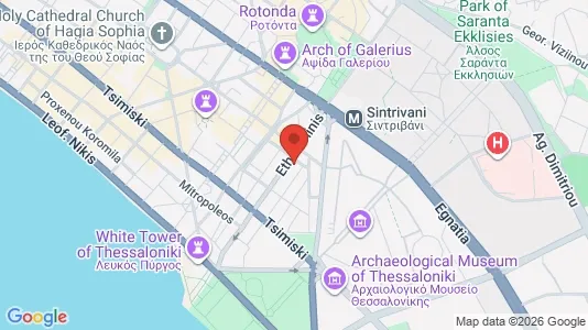 Apartments for rent i Thessaloniki - kort over placeringen