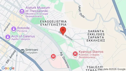 Apartments for rent i Thessaloniki - kort over placeringen