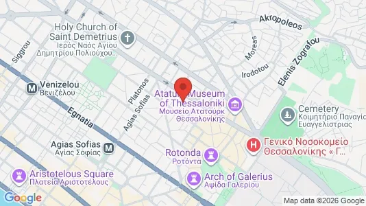 Apartments for rent i Thessaloniki - kort over placeringen