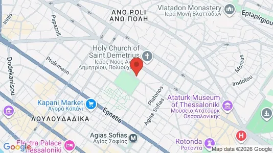 Apartments for rent i Thessaloniki - kort over placeringen