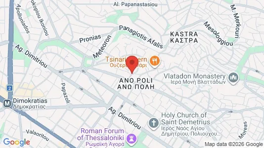 Apartments for rent i Thessaloniki - kort over placeringen