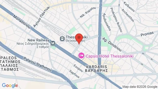 Apartments for rent i Thessaloniki - kort over placeringen