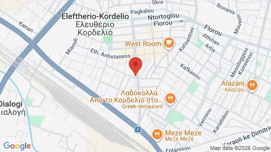 Apartments for rent i Ampelokipoi-Menemeni - kort over placeringen