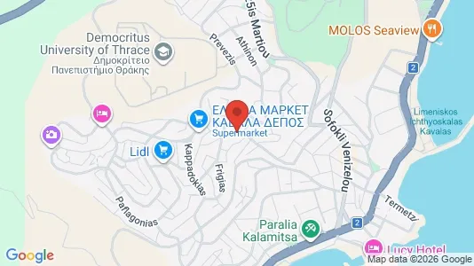 Apartments for rent i Kavala - kort over placeringen