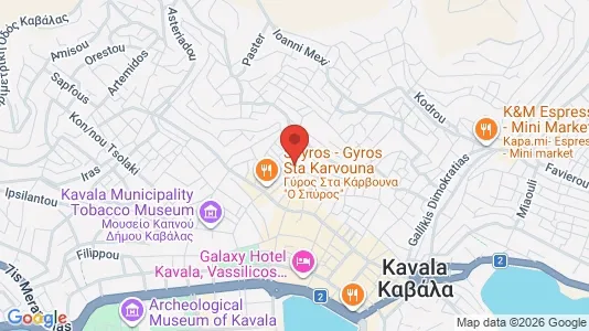Apartments for rent i Kavala - kort over placeringen