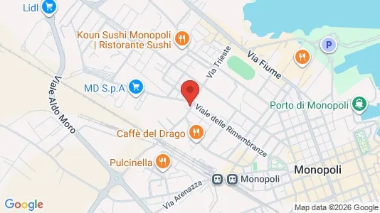 Apartments for rent i Monopoli - kort over placeringen