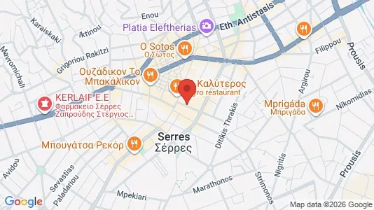 Apartments for rent i Serres - kort over placeringen