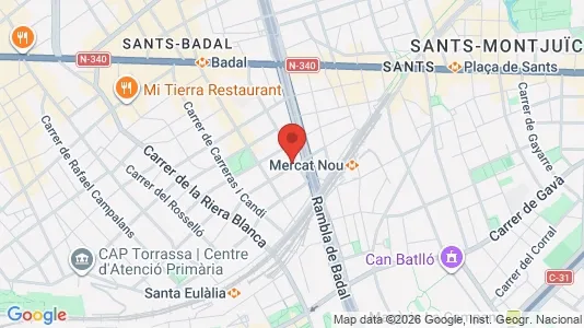 Apartments for rent i Barcelona Les Corts - kort over placeringen
