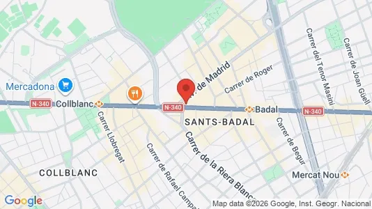 Apartments for rent i Barcelona Les Corts - kort over placeringen