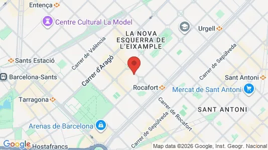 Apartments for rent i Barcelona Eixample - kort over placeringen
