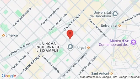 Apartments for rent i Barcelona Eixample - kort over placeringen