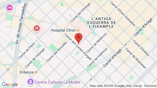 Apartments for rent i Barcelona Eixample - kort over placeringen