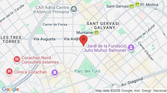 Apartments for rent i Barcelona Sarrià-St. Gervasi - kort over placeringen
