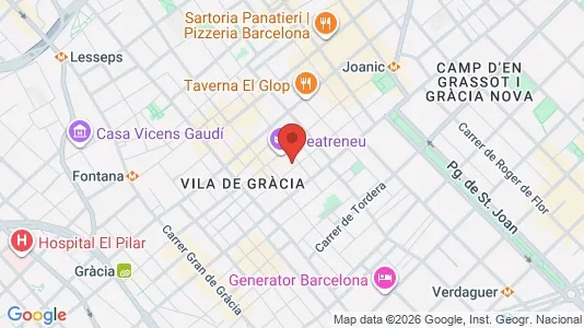Apartments for rent i Barcelona Gràcia - kort over placeringen