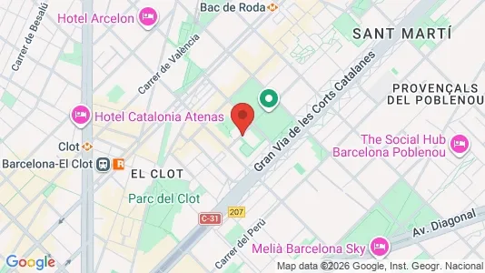 Apartments for rent i Barcelona Sant Martí - kort over placeringen