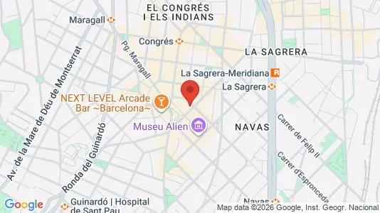 Apartments for rent i Barcelona Sant Andreu - kort over placeringen