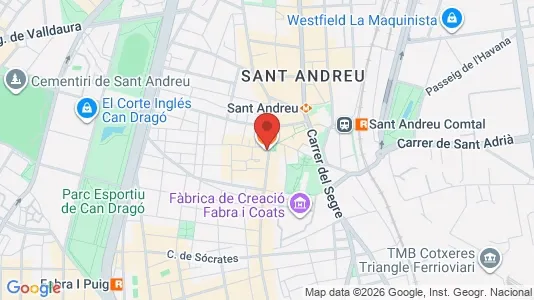 Apartments for rent i Barcelona Sant Andreu - kort over placeringen