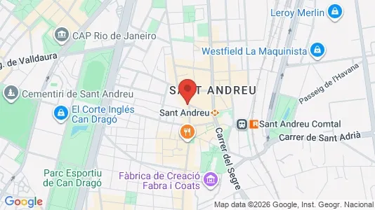 Apartments for rent i Barcelona Sant Andreu - kort over placeringen