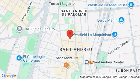 Apartments for rent i Barcelona Sant Andreu - kort over placeringen