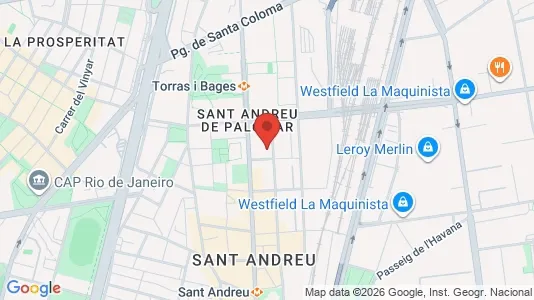 Apartments for rent i Barcelona Sant Andreu - kort over placeringen
