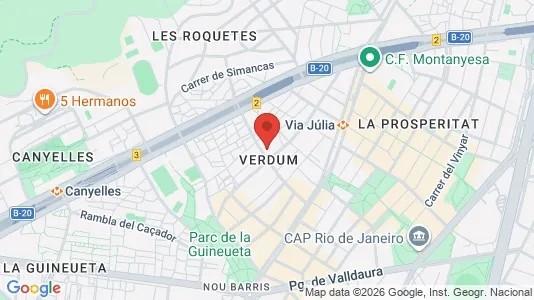 Apartments for rent i Barcelona Nou Barris - kort over placeringen