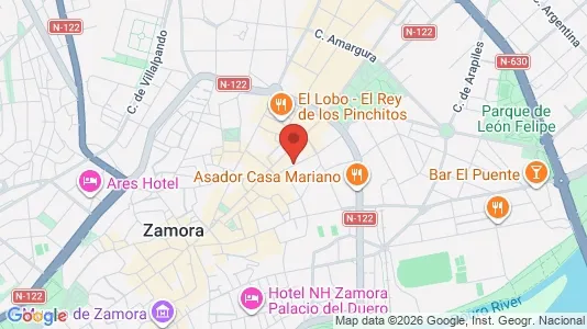 Apartments for rent i Zamora - kort over placeringen