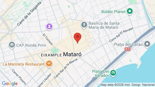 Apartments for rent i Mataró - kort over placeringen