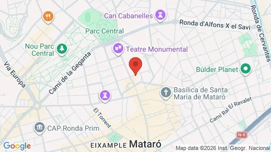 Apartments for rent i Mataró - kort over placeringen