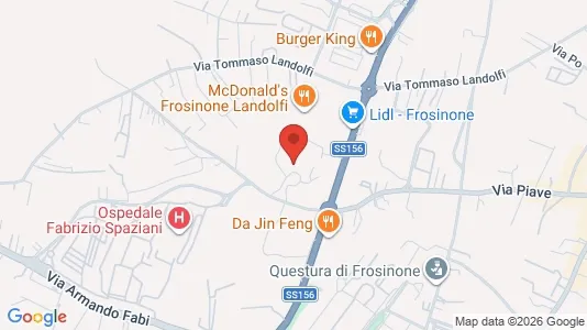 Apartments for rent i Frosinone - kort over placeringen