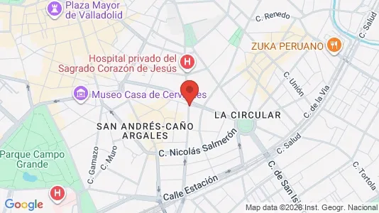 Apartments for rent i Valladolid - kort over placeringen