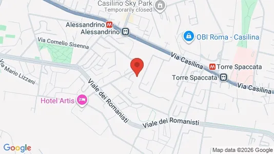 Apartments for rent i Roma Municipio V – Prenestino/Centocelle - kort over placeringen