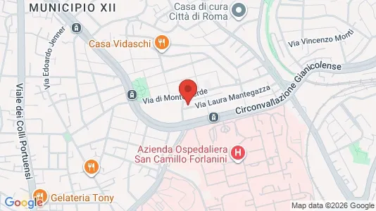 Apartments for rent i Roma Municipio XII – Monte Verde - kort over placeringen