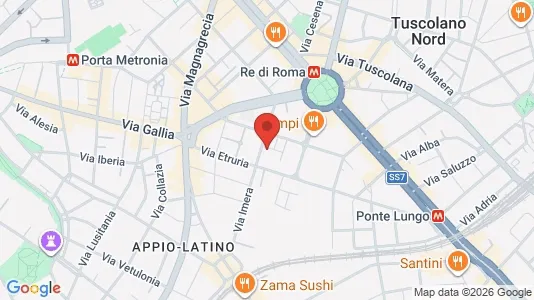 Apartments for rent i Roma Municipio VII – Appio-Latino/Tuscolano/Cinecittà - kort over placeringen
