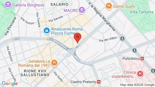 Apartments for rent i Roma Municipio II – Parioli/Nomentano - kort over placeringen