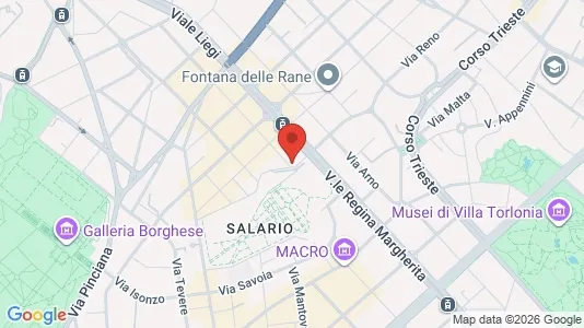 Apartments for rent i Roma Municipio II – Parioli/Nomentano - kort over placeringen