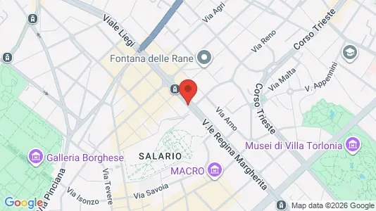 Apartments for rent i Roma Municipio II – Parioli/Nomentano - kort over placeringen