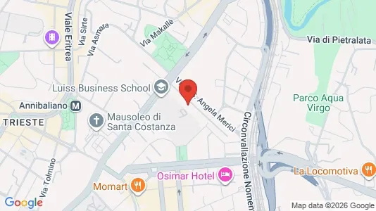Apartments for rent i Roma Municipio II – Parioli/Nomentano - kort over placeringen