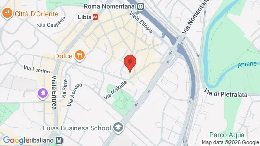 Apartments for rent i Roma Municipio II – Parioli/Nomentano - kort over placeringen