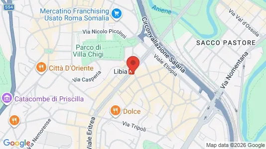 Apartments for rent i Roma Municipio II – Parioli/Nomentano - kort over placeringen