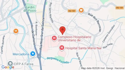 Apartments for rent i Ourense - kort over placeringen