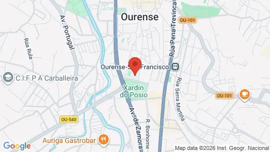 Rooms for rent i Ourense - kort over placeringen