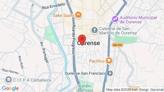 Apartments for rent i Ourense - kort over placeringen